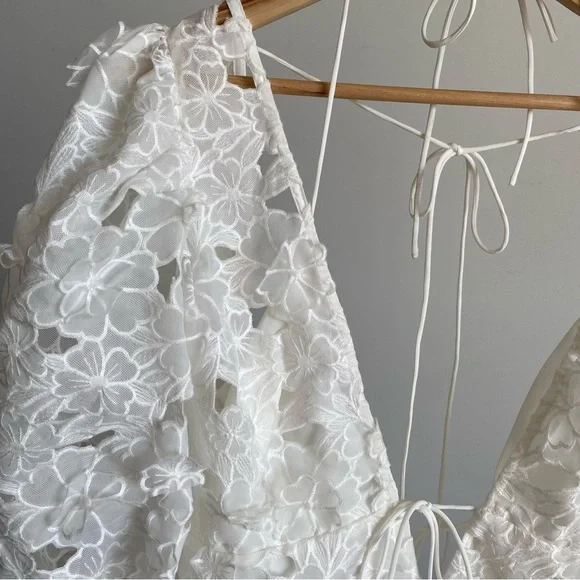 $230 NWT White For Love And Lemons “Leighton” Mini Dress Sz 2X - Picture 9 of 12